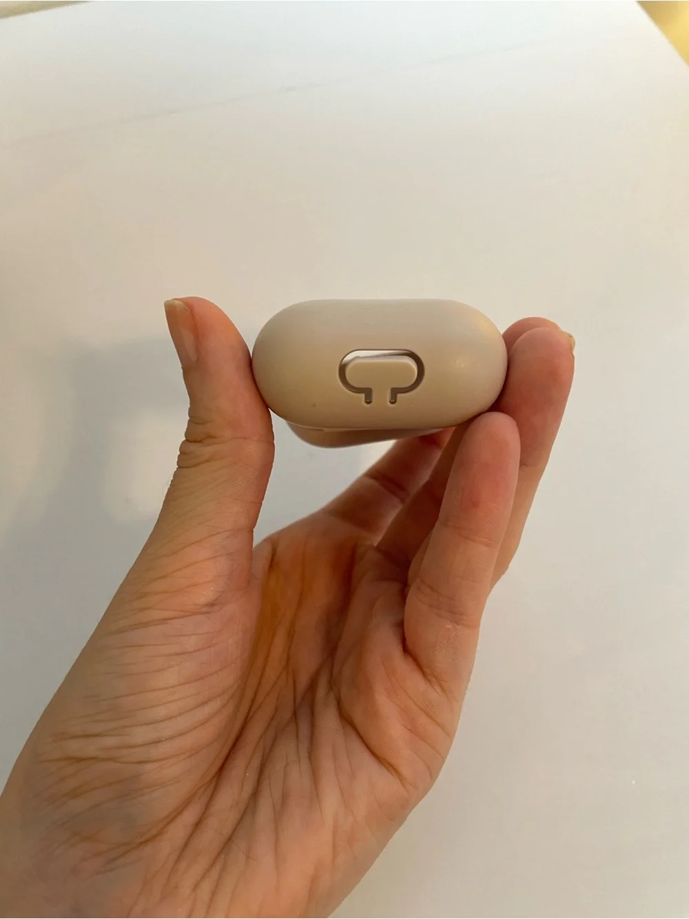 AirPods 2nd generation beige silicone case